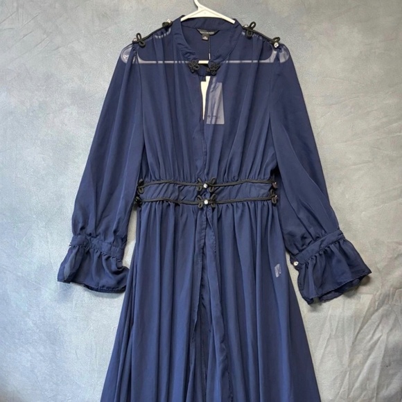 HaoDuoYi Dresses & Skirts - HaoDuoYi  Sheer Maxi Dress Duster XXL Witchy Goth Fairy Vamp Lingerie RUNS SMALL